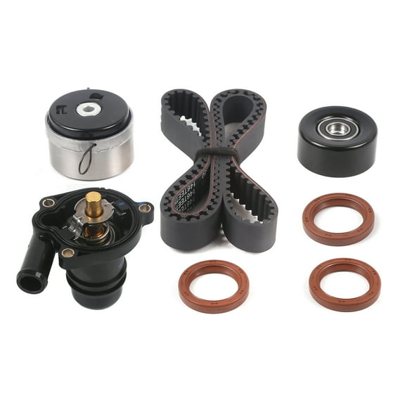 MOCA AUTOPARTS Timing Belt Kit with Thermostat Housing Assembly Fit for 2011-2015 Chevrolet Cruze 1.8L