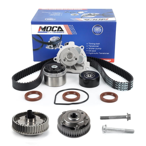 MOCA AUTOPARTS Timing Belt Kit with Water Pump 2x Timing Camshaft Cam Gears Fit for 2012-2018 Chevrolet Sonic 1.8L & 2011-2016 Chevrolet Cruze 1.8L
