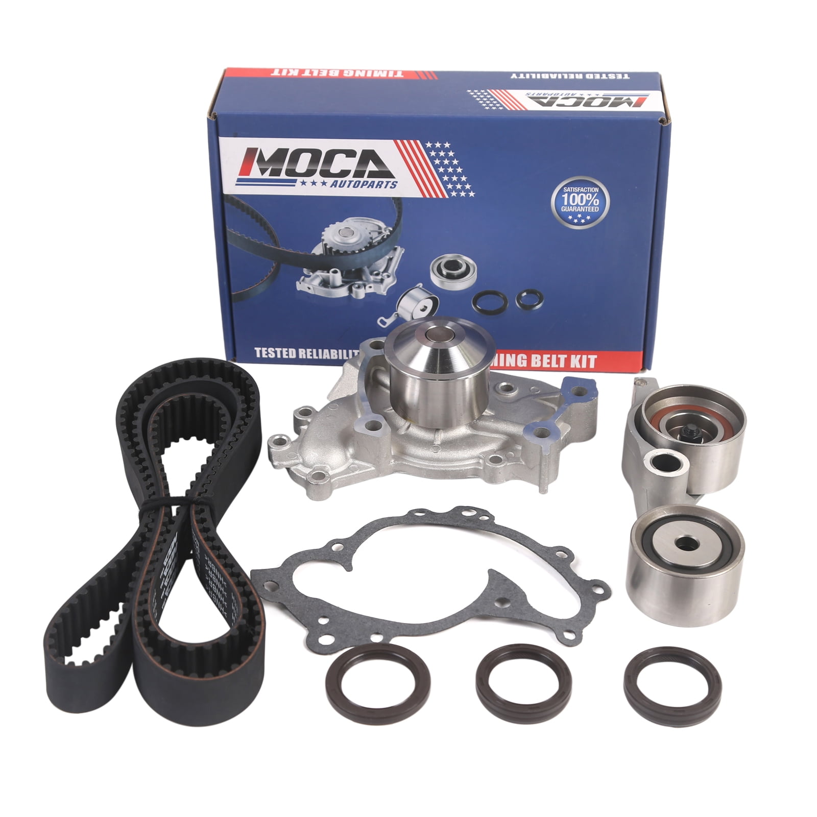 MOCA AUTOPARTS Timing Belt Kit with Water Pump Fit for 04-06 Lexus ES330 RX330 3.3L \u0026 02-06 Toyota Camry 3.0L