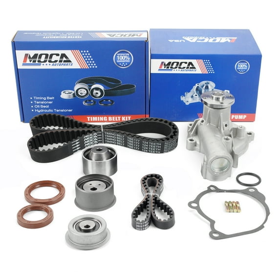 MOCA AUTOPARTS Timing Belt Kit with Water Pump Fit for 93-94 Mitsubishi Expo LRV & 94- 98 Mitsubishi Galant 2.4L
