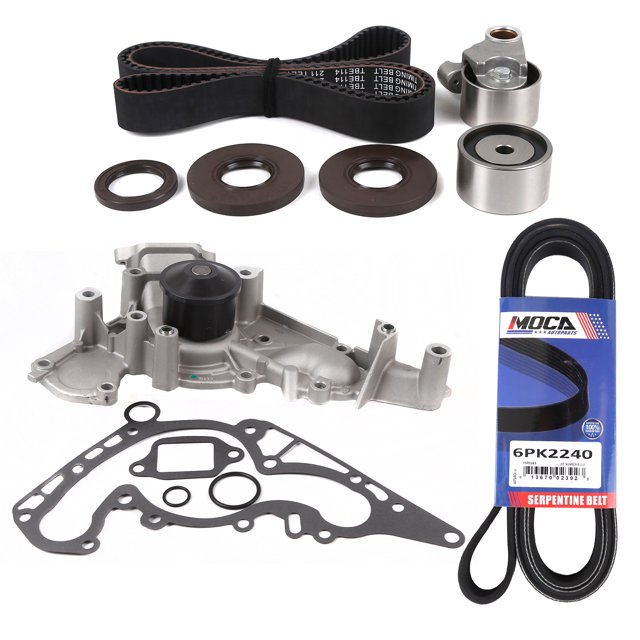 MOCA AUTOPARTS Timing Belt Kit with Water Pump Serpentine Belt Fit for