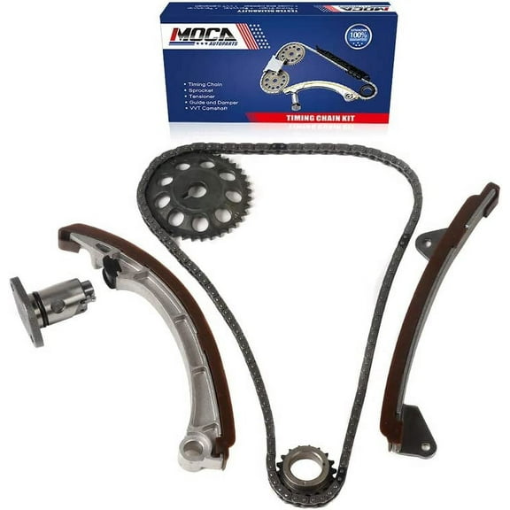 MOCA AUTOPARTS Timing Chain Kit Fit for 00-08 Toyota Corolla & 00-06 Toyota Celica & 03-08 Pontiac Vibe 1.8L 16V 1ZZ-FE VVT-i