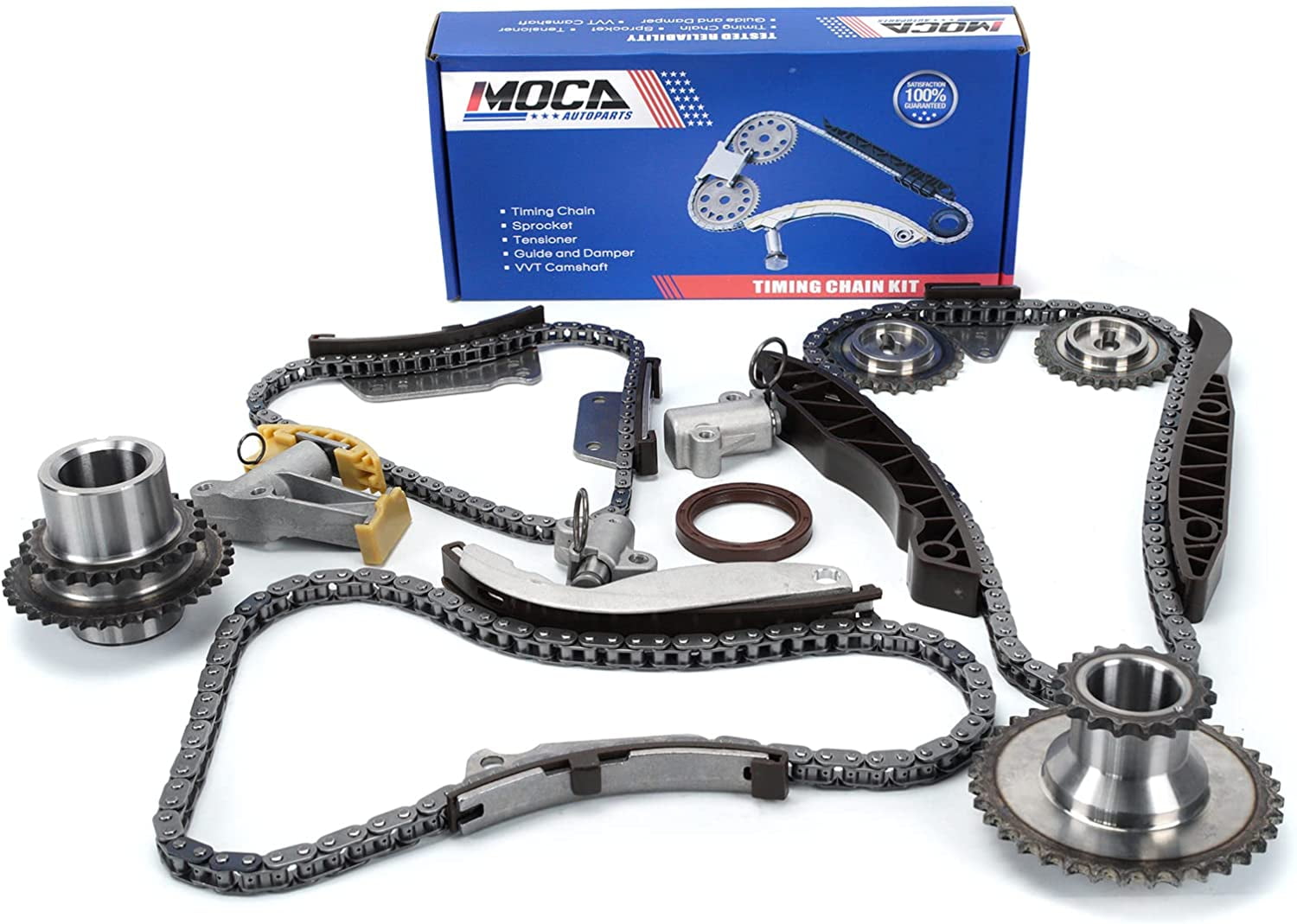 MOCA AUTOPARTS Timing Chain Kit Fit for 0107 Hyundai D4Cb H1 (H200