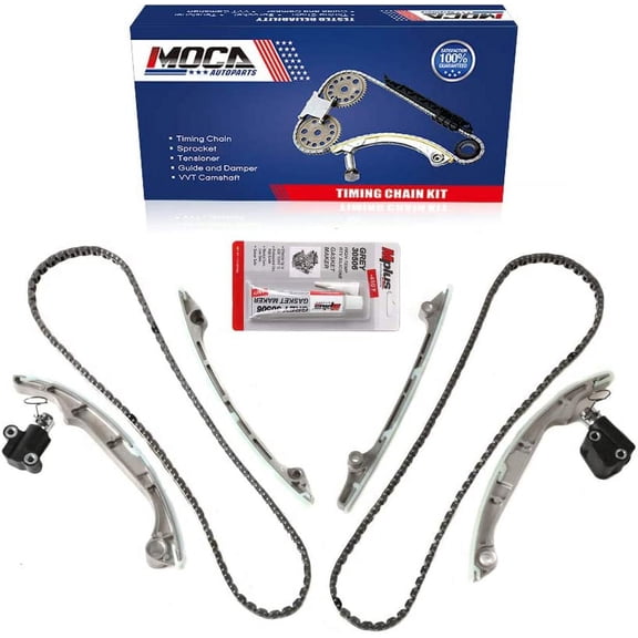 MOCA AUTOPARTS Timing Chain Kit Fit for 04-10 Nissan Pathfinder & 05-10 Nissan Titan & 07 - 10 Nissan Armada 5.6L V8 DOHC ENG. CODE VK56DE