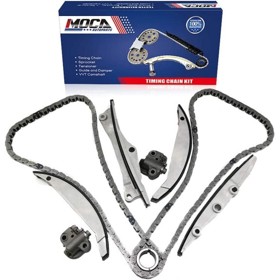 MOCA AUTOPARTS Timing Chain Kit Fit for 95-00 Ford Contour 2.5L & 95-00 Mercury Mystique 2.5L and More