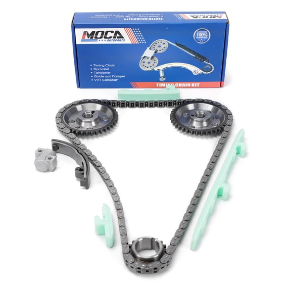 MOCA AUTOPARTS Timing Chain Kit Fit for 97-02 Chevrolet Cavalier & 97-02 Pontiac Sunfire & 97-01 Pontiac Grand AM L4 2.4L