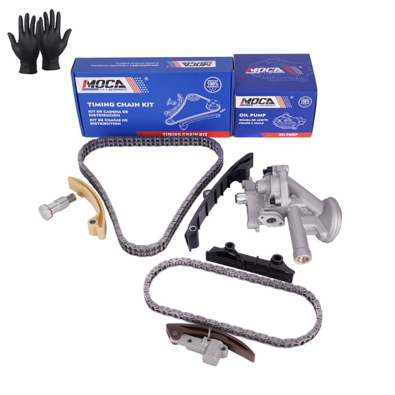MOCA AUTOPARTS Timing Chain Kit with Oil Pump Fit for 1995-1999 Volkswagen Golf 2.8L & 1996-1999 Volkswagen Jetta 2.8L & 1996-1997 Volkswagen Passat 2.8L VR6 AAA Engine