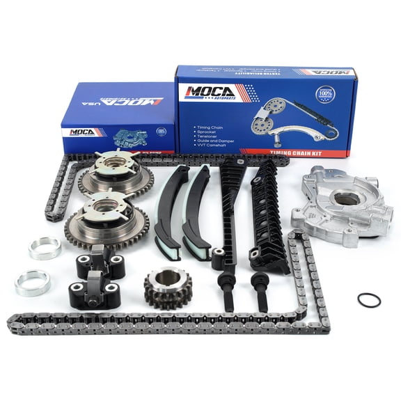 MOCA AUTOPARTS Timing Chain Kit with Oil Pump Fit for 2004-2008 Ford F-150 5.4L & 2005-2008 Ford F-250 F-350 Super Duty 5.4L & 2005-2006 Lincoln Navigator 5.4L