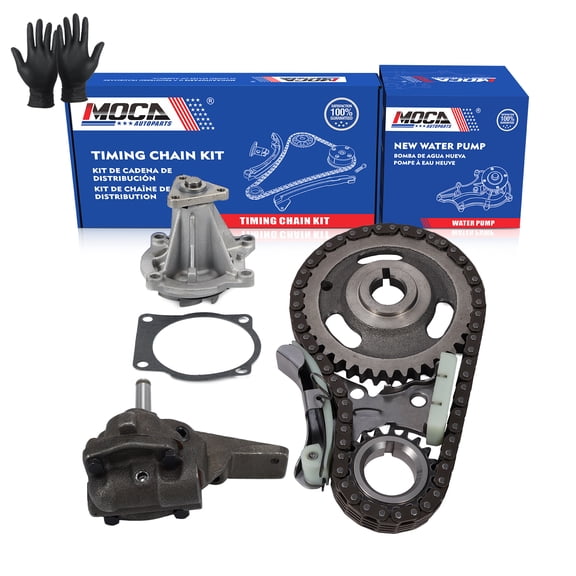 MOCA AUTOPARTS Timing Chain Kit with Oil Water Pump Fit for 1994-2002 Chevrolet Cavalier & 1994-2003 Chevrolet S10 & 1995-2002 Pontiac Sunfire L4 2.2L