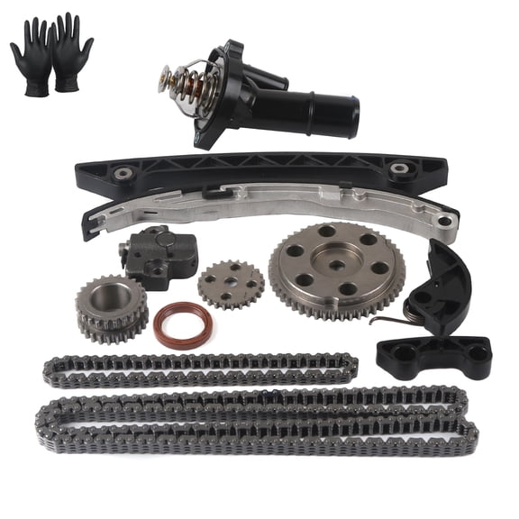 MOCA AUTOPARTS Timing Chain Kit Thermostat Fit for 2004-2006 Mazda 3 2.3L & 2006-2007 Mazda 5 2.3L