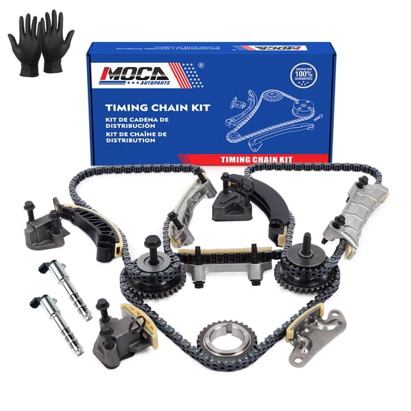 MOCA AUTOPARTS Timing Chain Kit with Variable Timing Solenoid Fit for 2008-2017 Buick Enclave 3.6L & 2007-2015 Cadillac CTS 3.6L & 2007-2010 Saturn Outlook 3.6L