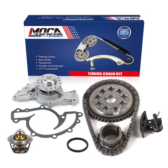 MOCA AUTOPARTS Timing Chain Kit Water Pump w/ Thermostat Fit for 1996-2002 Pontiac Bonneville 3.8L & 1996-2002 Buick LeSabre Regal 3.8L & 1998-2002 Chevrolet Camaro 3.8L