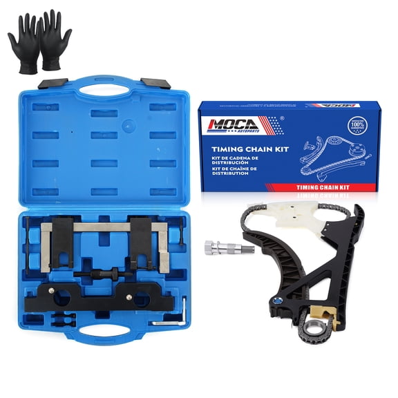 MOCA AUTOPARTS Timing Chain Kit w/ Timing Locking Tool Fit for 2013-2014 BMW X3 xDrive35i 3.0Ll & 2012-2013 BMW 328i 2.0L 3.0L
