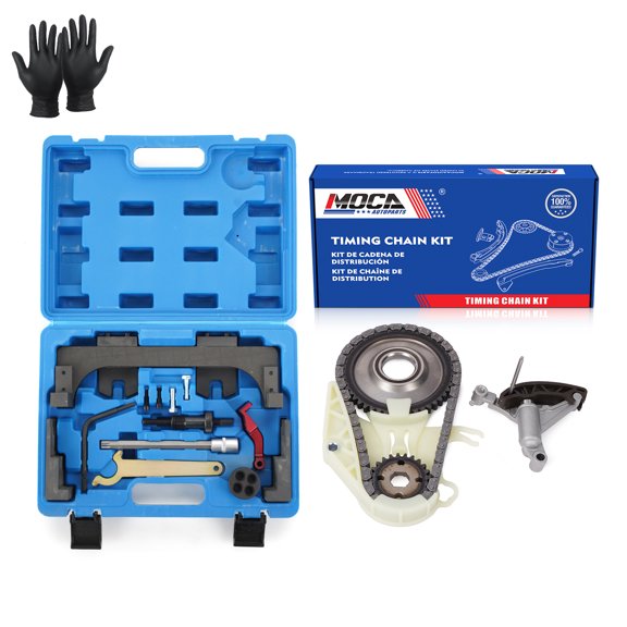 MOCA AUTOPARTS Timing Chain Kit w/ Timing Locking Tool Set Fit for 2014-2015 BMW 320i 2.0L & 2017 BMW 320i 2.0L