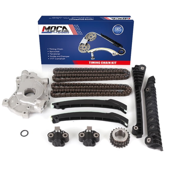 MOCA AUTOPARTS Timing Chain Kit with Oil Pump Fit for Ford F-150 F-250 F-350 Explorer Expedition 5.4L