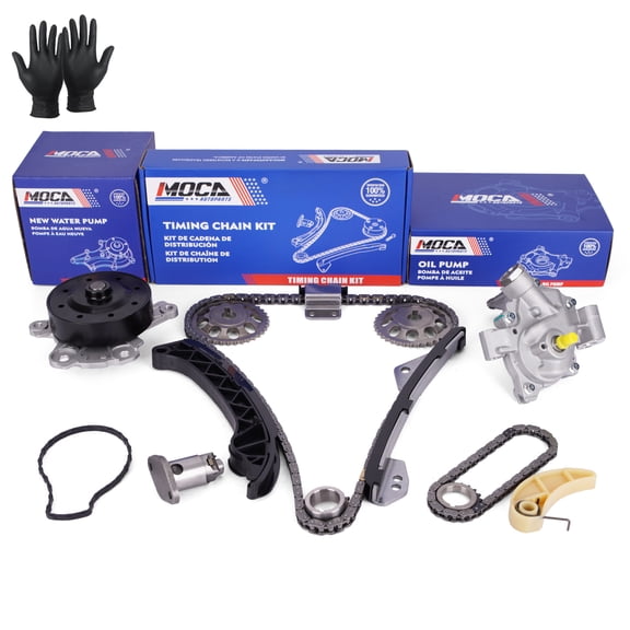 MOCA AUTOPARTS Timing Chain Kit with Oil Water Pump Fit for 2009-2015 Toyota Corolla 1.8L & 2009-2013 Toyota Matrix 1.8L
