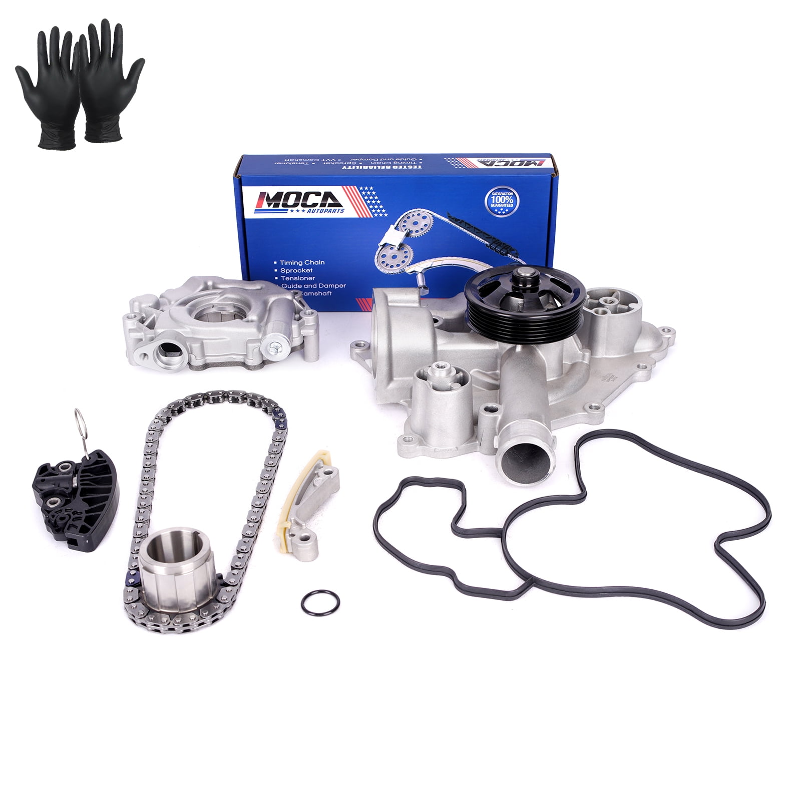 Engine Timing Belt Kit With Water Pump For Chrysler, Dodge, VW 3.5L & 4.0L V6/V8 (2005-2011 Models)