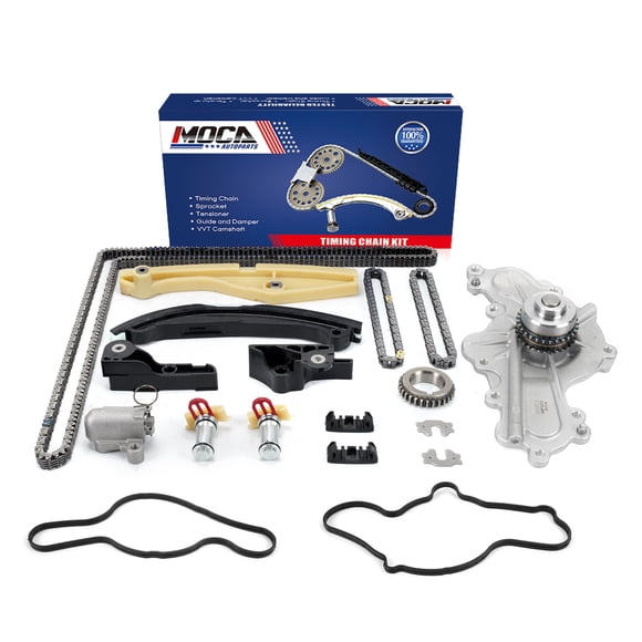 MOCA AUTOPARTS Timing Chain Kit with Water Pump Fit for 2013-2019 Ford Taurus 3.5L & 2013-2017 Ford Explorer 3.5L & 2013-2016 Lincoln MKS MKZ 3.7L