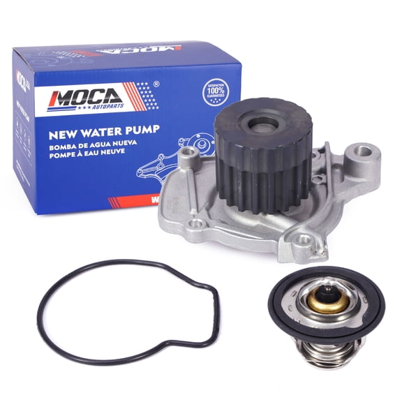 MOCA AUTOPARTS Water Pump w/ Thermostat Fit for 1996-2000 Honda Civic 1.6L & 1996-1997 Honda Civic del Sol 1.6L & 1997-2000 Acura EL 1.6L