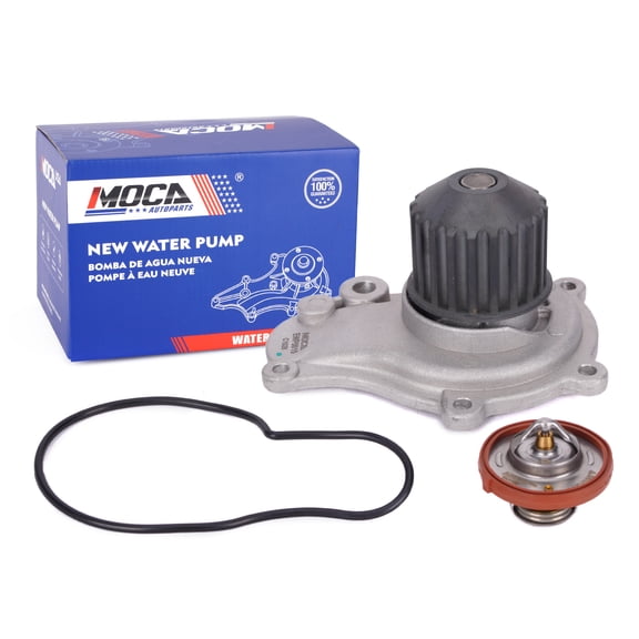MOCA AUTOPARTS Water Pump w/ Thermostat Fit for 2001-2010 Chrysler PT Cruiser 2.4L & 1996-2007 Dodge Caravan 2.4L & 2002 Jeep Liberty 2.4L