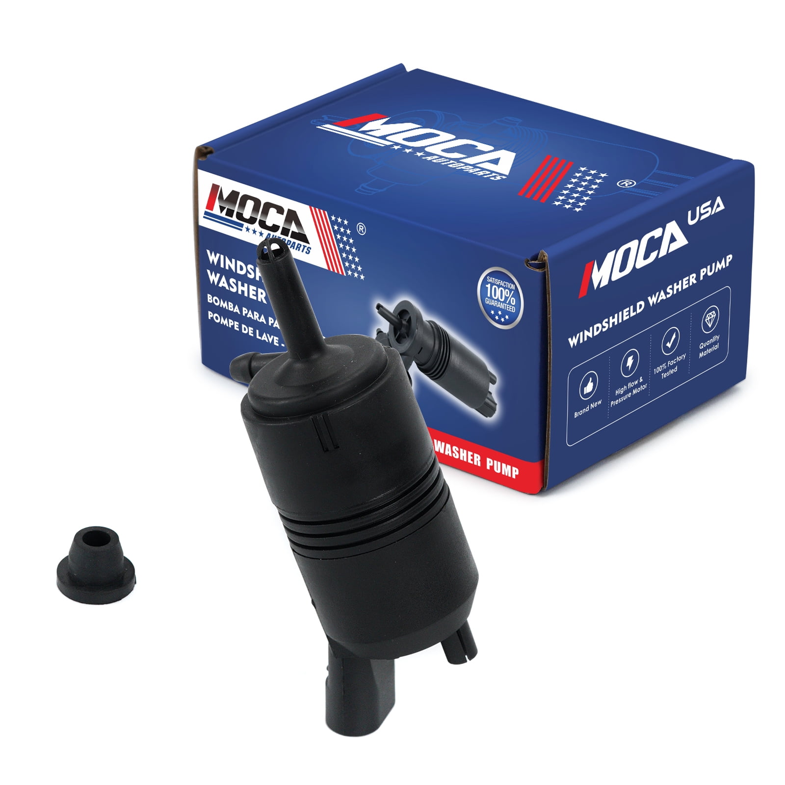 MOCA AUTOPARTS Windshield Washer Pump Fit for 1996-1993 Buick Commercial Chassis & 2007-2004 Buick Rainier & 2021-2009 Chevrolet Express 4500 & 2005-1992 Pontiac Bonneville