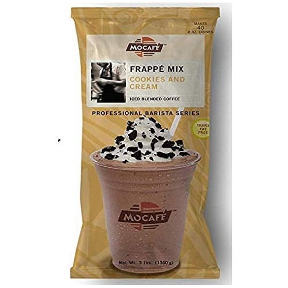 MOCAFE Frappe Cookies & Cream, Ice Blended Coffee, 3-Pound Bag