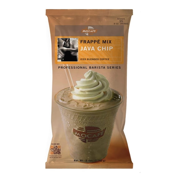 MOCAFE Frappe Java Chip Ice Blended Coffee, 3-Pound Bag Instant Frappe Mix, Coffee House Style Blended Drink Used in Cof