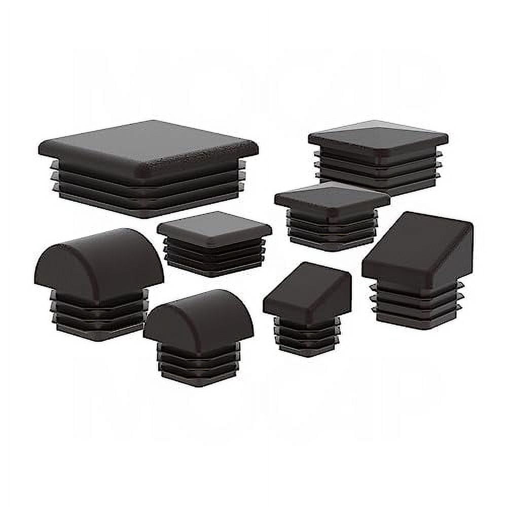 MOCAP - Black Square Tubing Plugs - to Fit 3.500