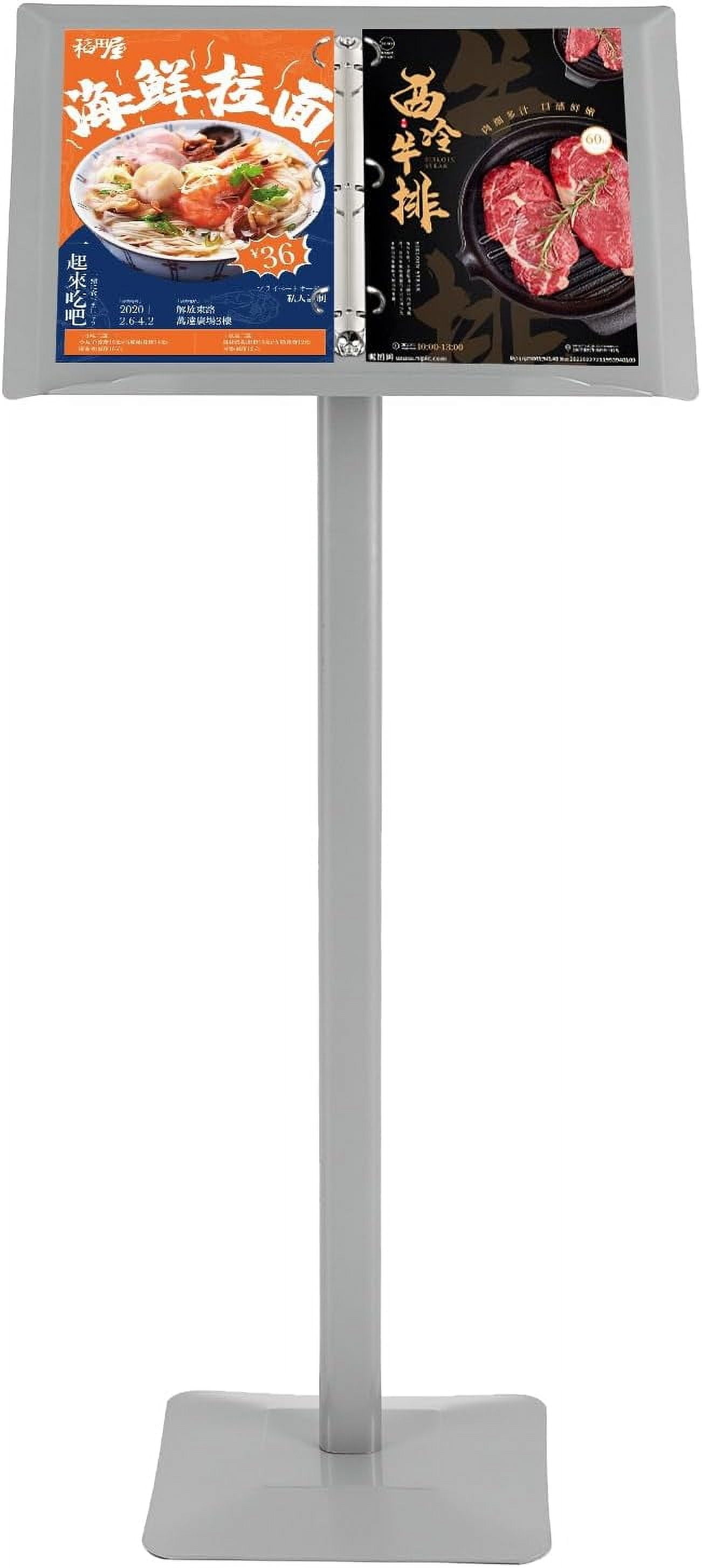 MOCHAG Ring Binder Floor Stand, Metal Brochure Display Stand Catalogue