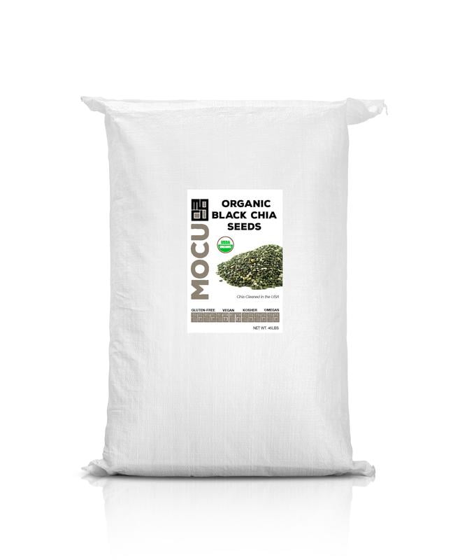 MOCU Certified Organic Black Chia Seeds 45LB