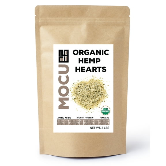 MOCU Certified Organic Hemp Hearts - 3LB Pouch