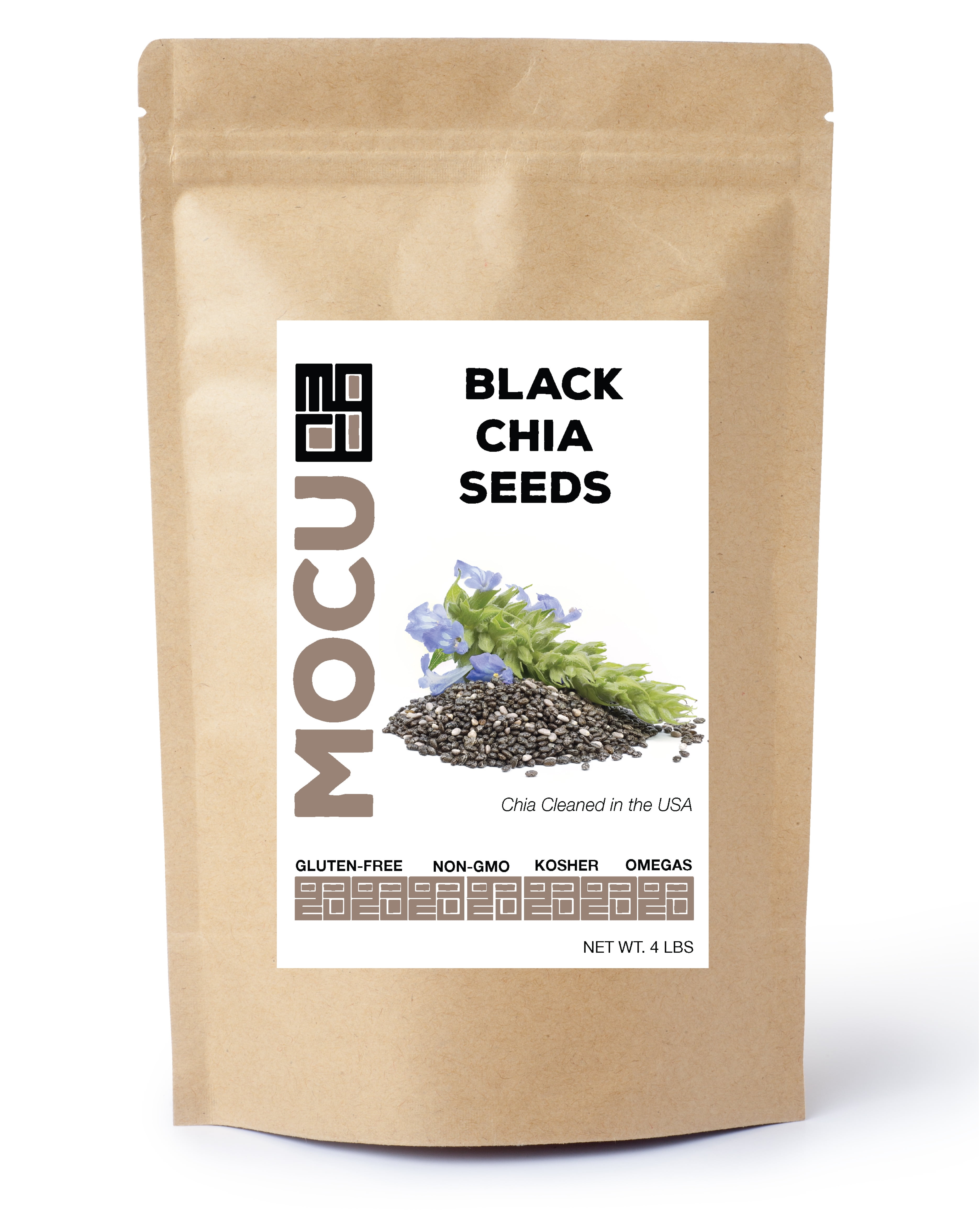 MOCU NON-GMO Black Chia Seeds 4LB