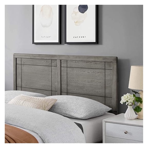 MOD-6221-GRY Archie Full Wood Headboard, Gray
