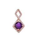 thumbnail image 1 of MOD-CHIC INFINITY DIAMOND &amp; GENUINE CHECKERBOARD AMETHYST PENDANT NECKLACE IN ROSE GOLD :  10K  Pendant with 16" chain, 1 of 1