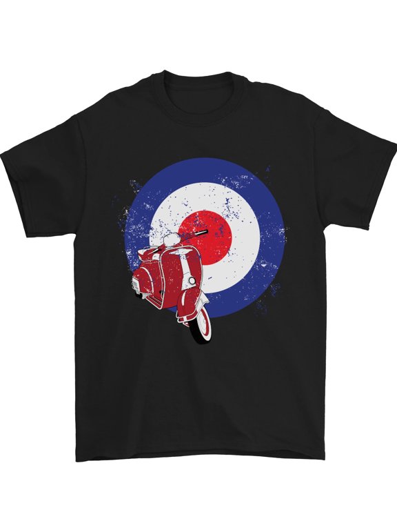 MOD Scooter Motorcycle Motorbike Mens T-Shirt 100% Cotton