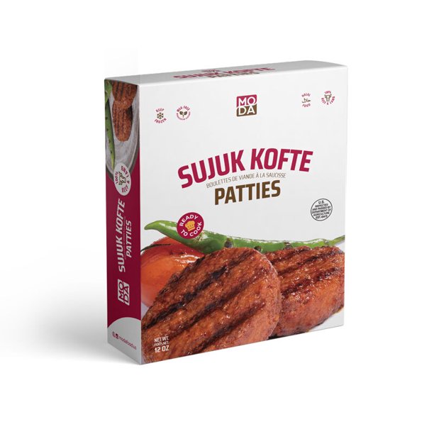 MODA Halal Sujuk Kofte Patties Burgers Hamburgers 12oz