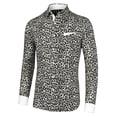 thumbnail image 1 of MODA NOVA Big & Tall Men's Button Down Long Sleeve Leopard Printed Shirt White 2XLT, 1 of 6