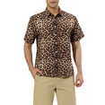 thumbnail image 1 of MODA NOVA Big & Tall Men's Casual Summer Animal Printed Button Down Shirts, 1 of 5