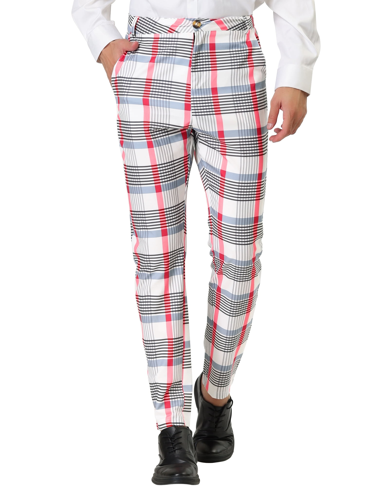 Plaid pants cheap tall