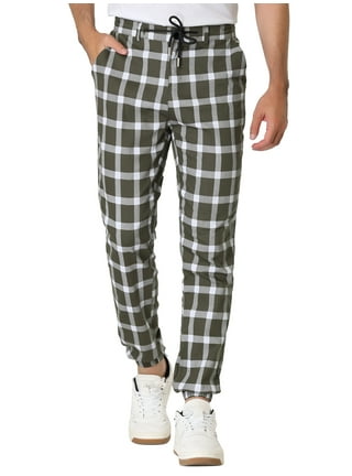 Mens Plaid Joggers