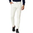 thumbnail image 1 of MODA NOVA Big & Tall Men's Stripe Dress Pants Regular Fit Flat Front Trousers White LT(US 34), 1 of 6