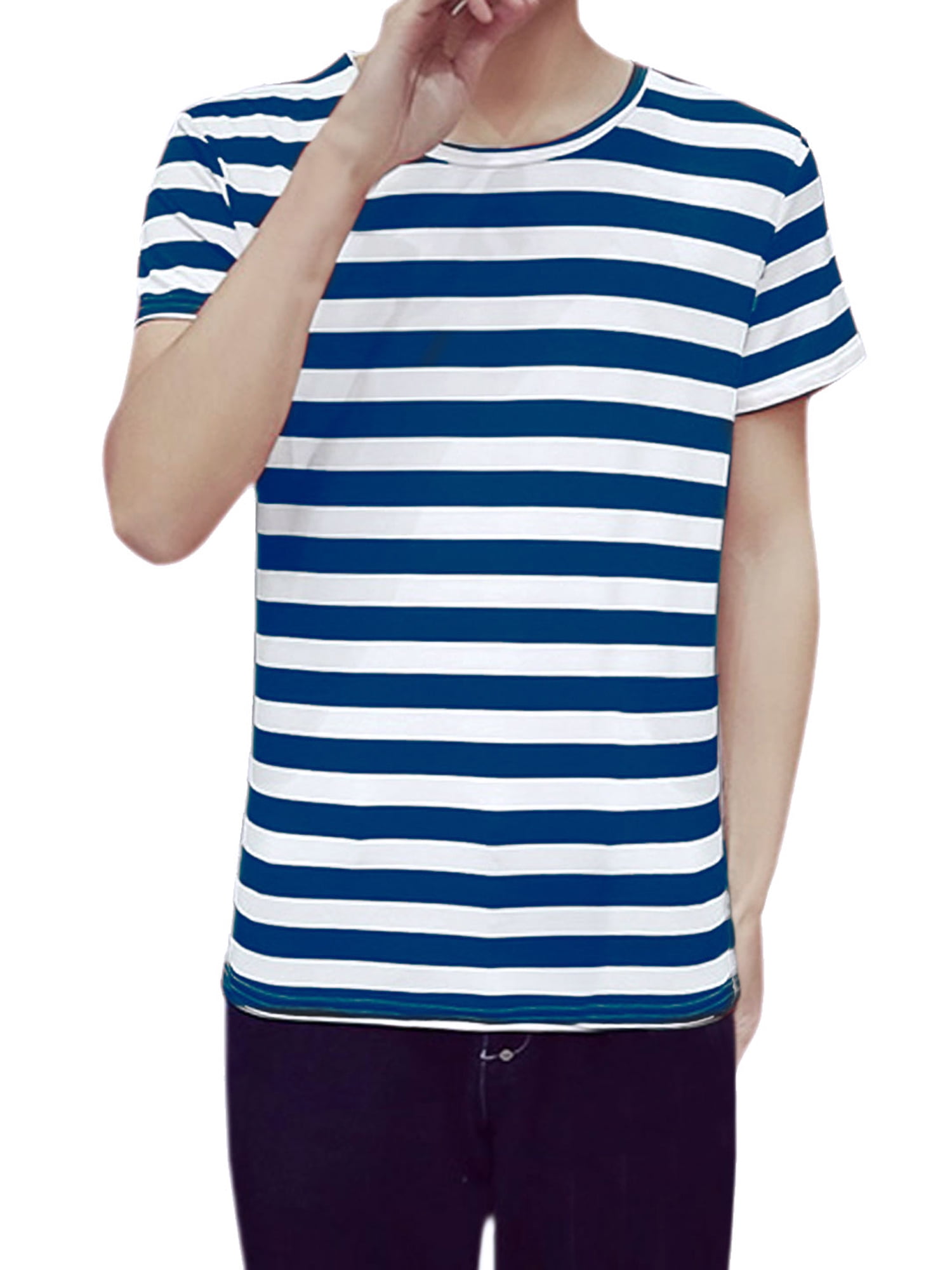 ★LEE★ multi stripe t-shirt blue LE2502ST43BL Lee Light Blue Stripe Shirt