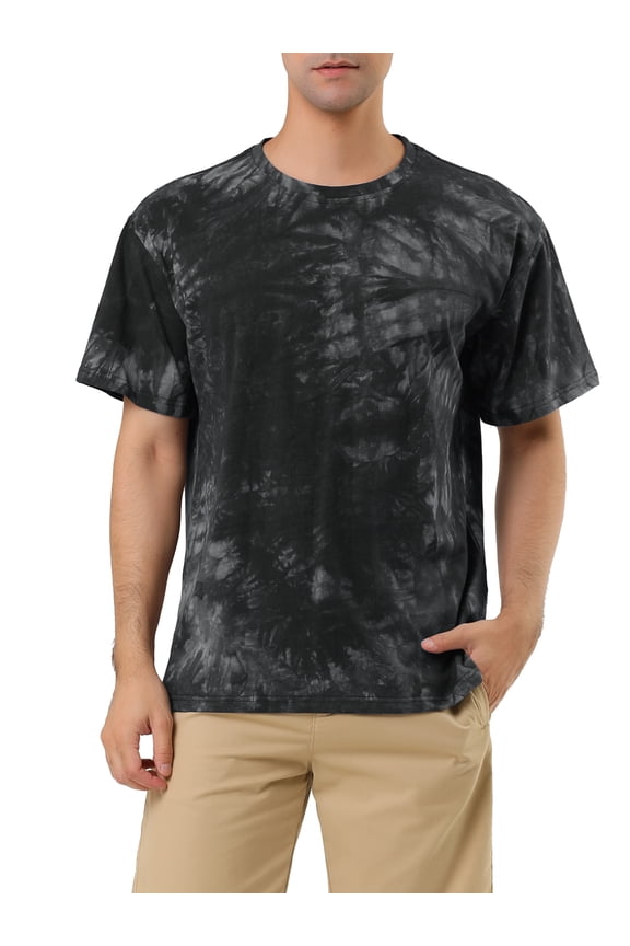 Big & Tall Men's Tie Dye Tee Short Sleeves Hip Hop Printed T-Shirt
