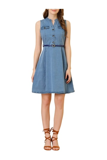 Fit And Flare Denim Dress