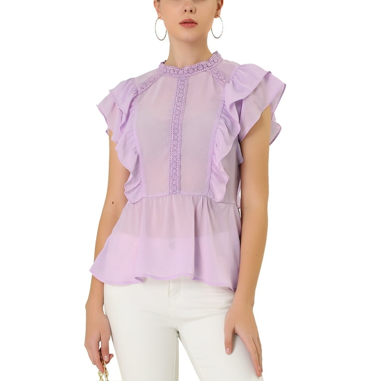 Purple peplum blouse online