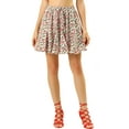 thumbnail image 1 of MODA NOVA Junior's Ruffle Mini Skirt Summer Floral Printed Pleated Skirts, 1 of 5