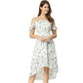 thumbnail image 1 of MODA NOVA Junior's Spaghatti Straps Ruffled Asymmetrical Midi Dress, 1 of 8