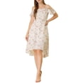 thumbnail image 1 of MODA NOVA Junior's Spaghatti Straps Ruffled Asymmetrical Midi Dress, 1 of 8