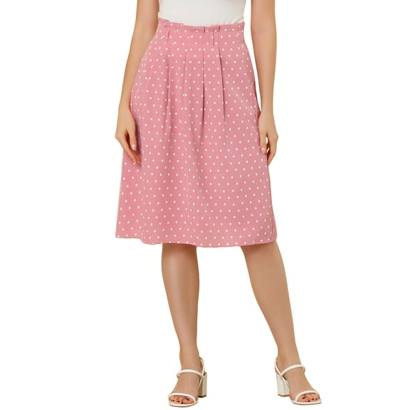 MODA NOVA Juniors Belted Elastic Waist Vintage A-Line Midi Skirt