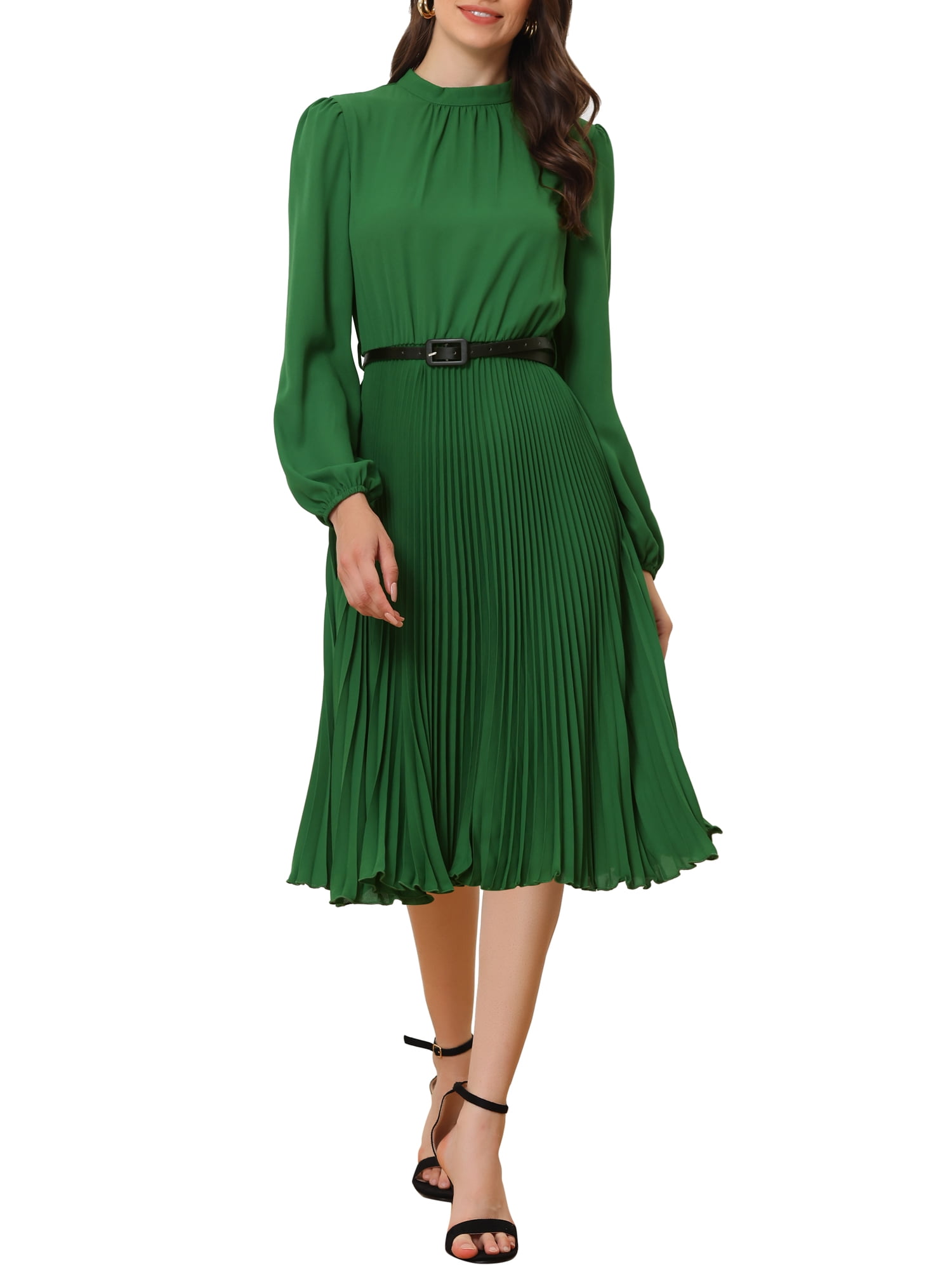 MODA NOVA Juniors Casual Shirt Dress Long Sleeve Pleated Midi Dresses -  Walmart Business Supplies